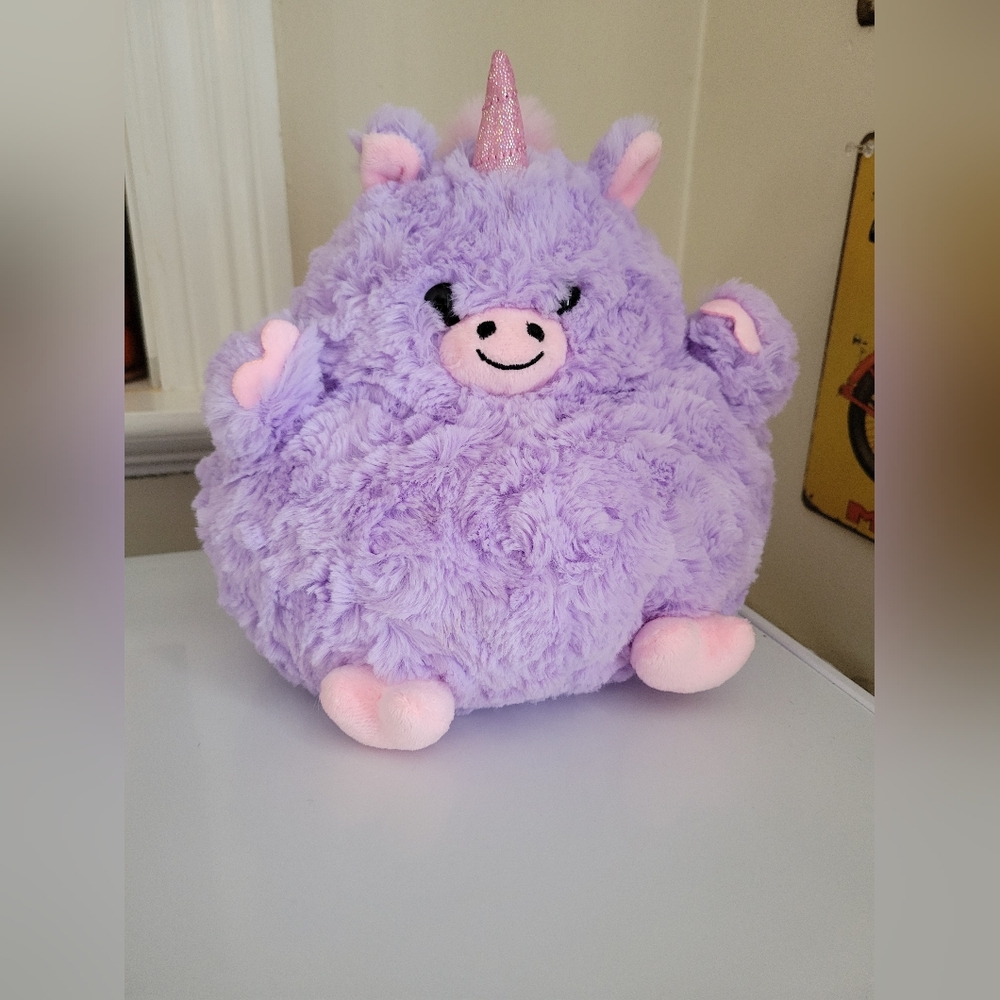 Chubzeez Fluffy Critter Plush Toy-Whimsical Unicorn